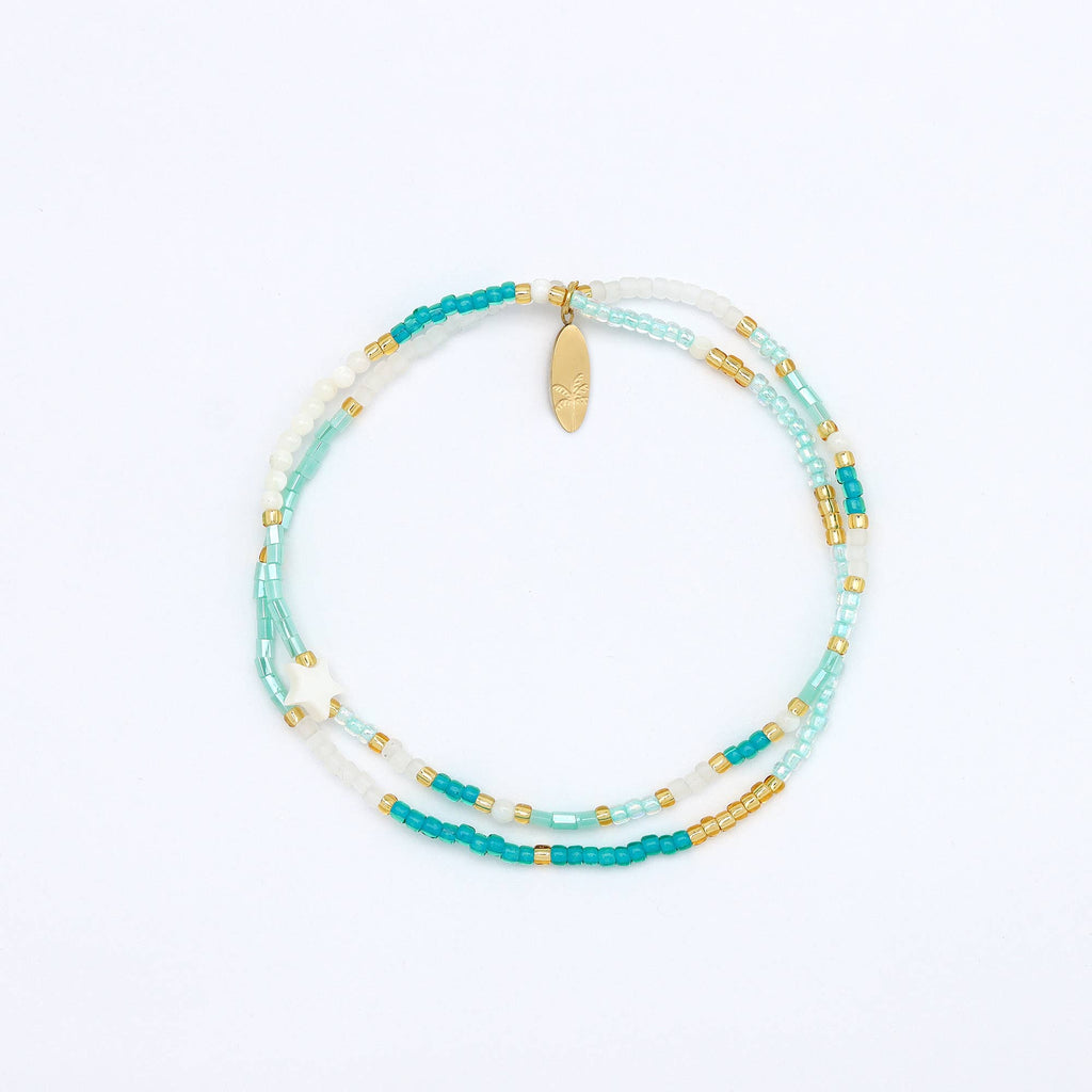 Collection « Été éternel » de bracelets dorés à perles: Or chaud
