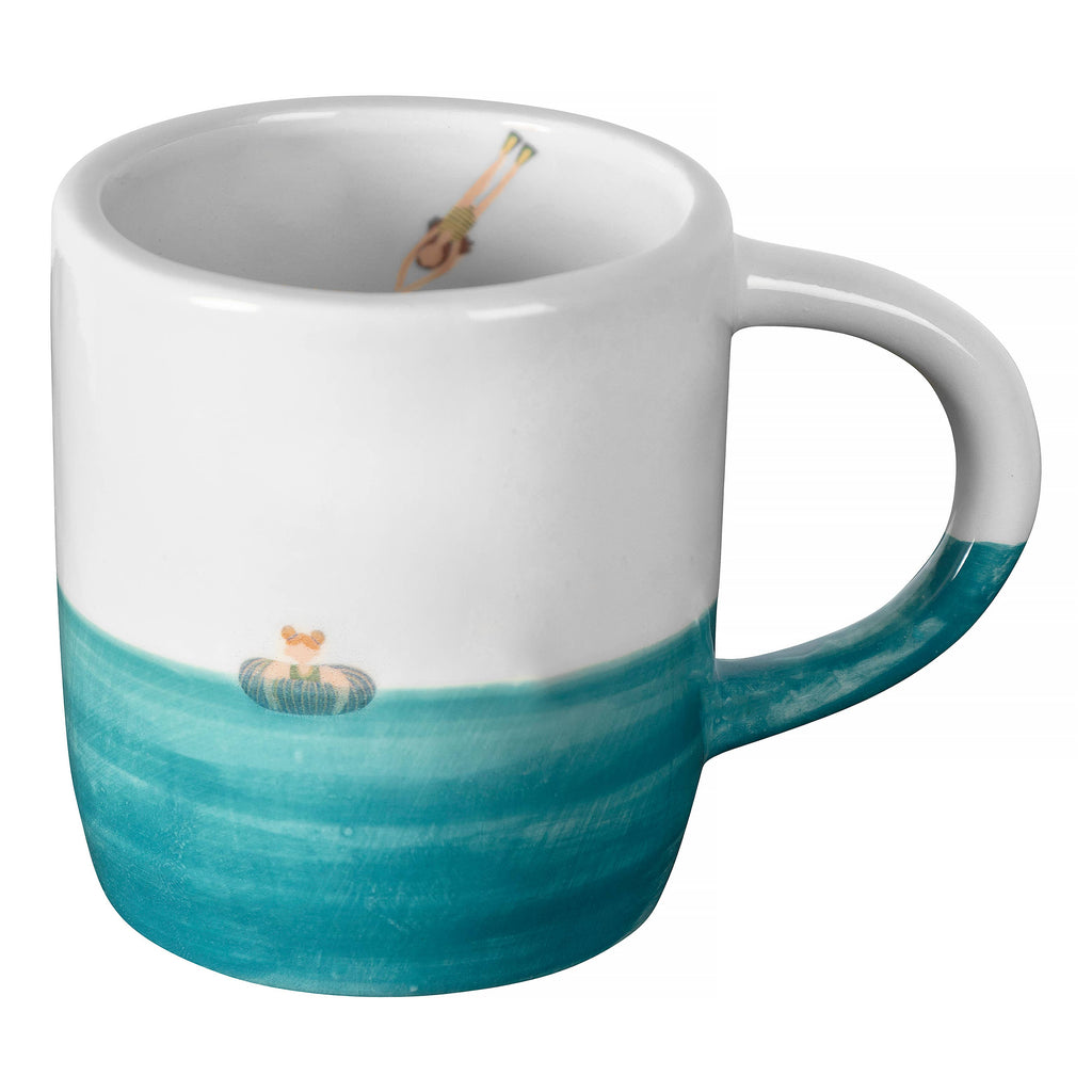Tasse artisanale Minerva Splash en céramique peinte à la main