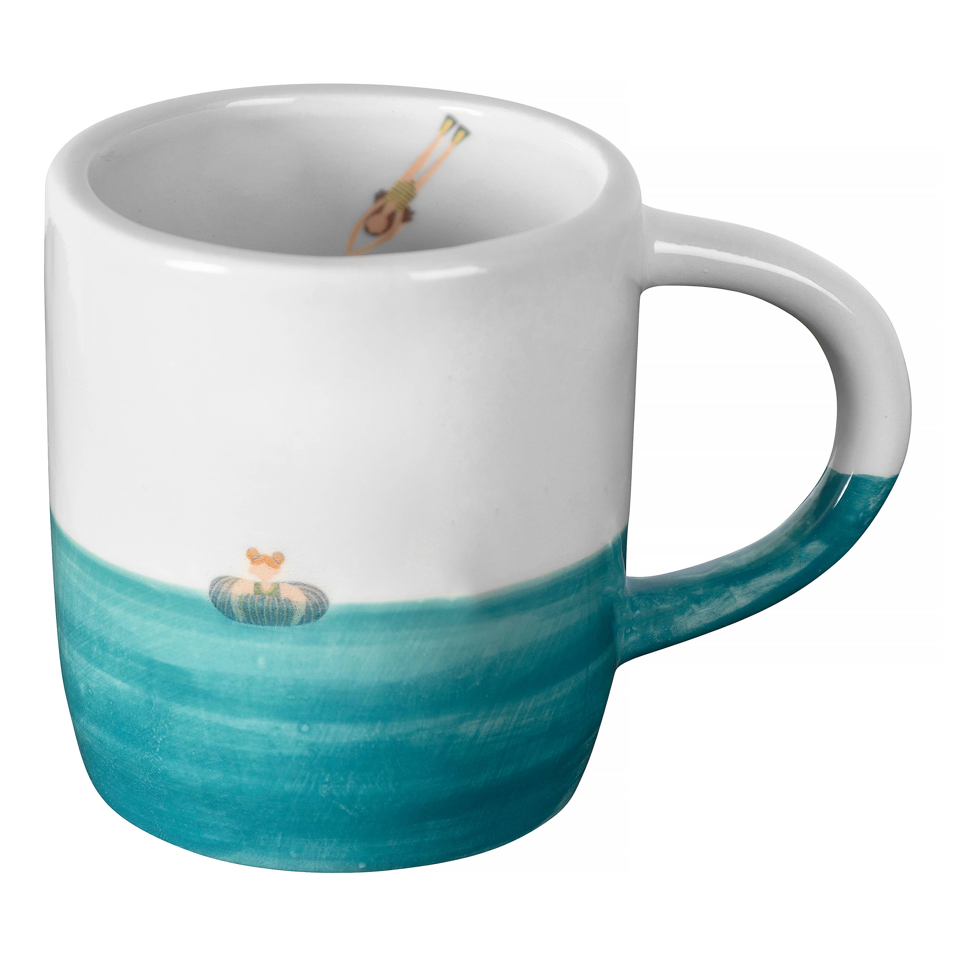 Tasse artisanale Minerva Splash en céramique peinte à la main