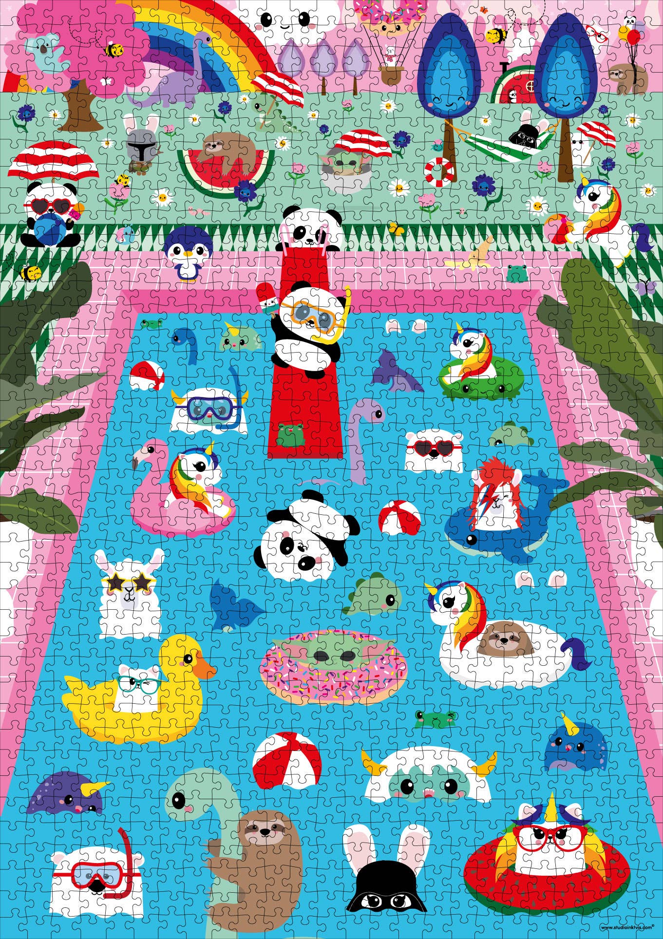 Puzzle 1000 pièces Pink Pool