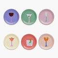 COCKTAILS Lot de 6 sous-verres - 11 cm