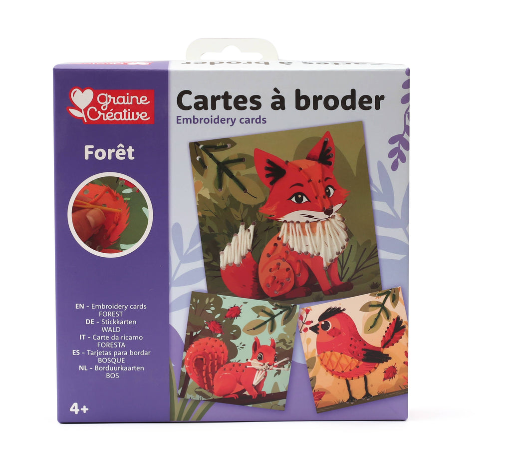 CARTES A BRODER FORET