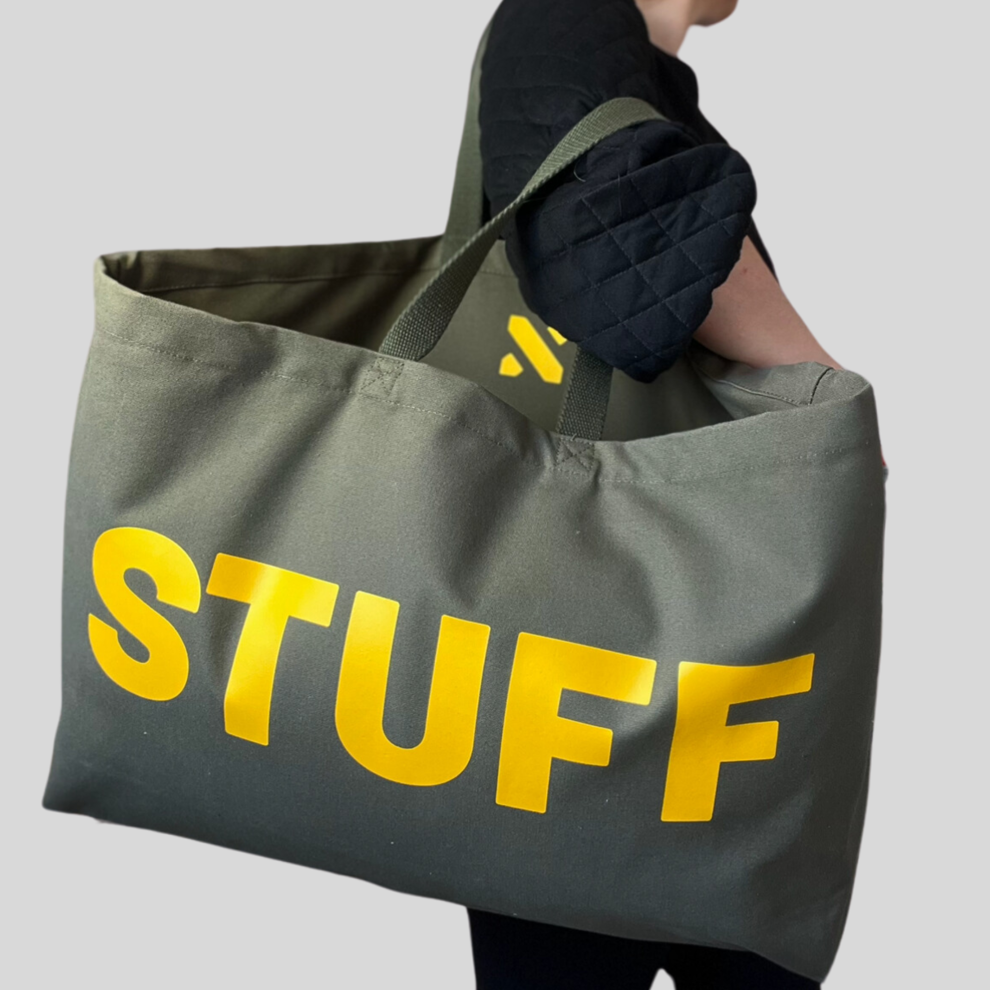 Sac Jumbo STUFF - Olive/Jaune