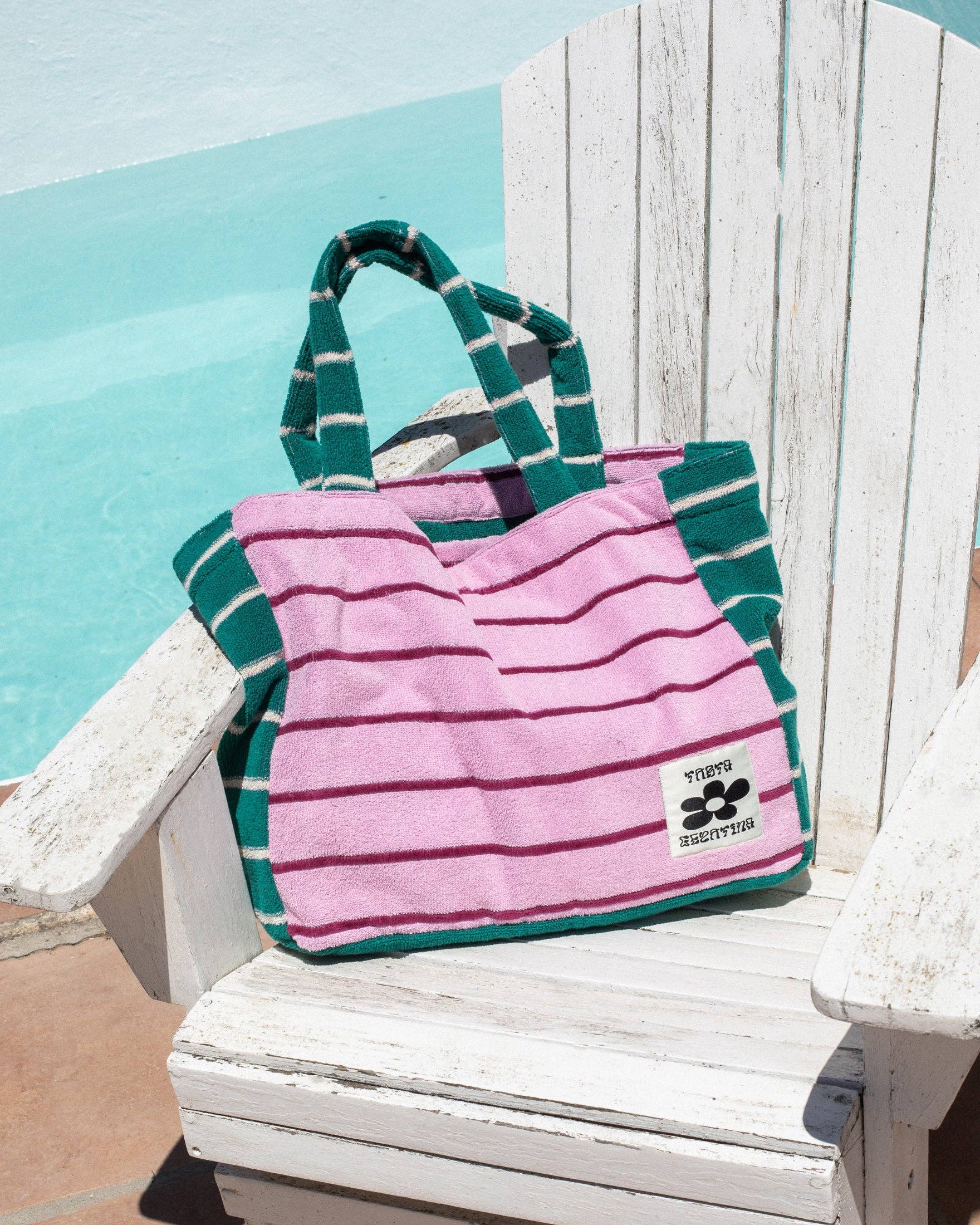 Sac de plage — Rose / Sarcelle