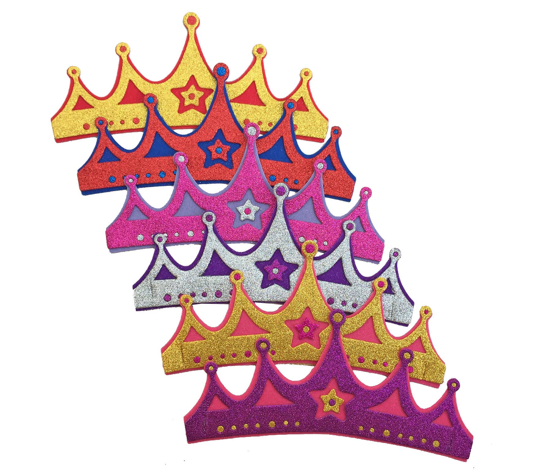 Couronne en feutre pour roi/reine - ST656: 3. Violet-Argenté