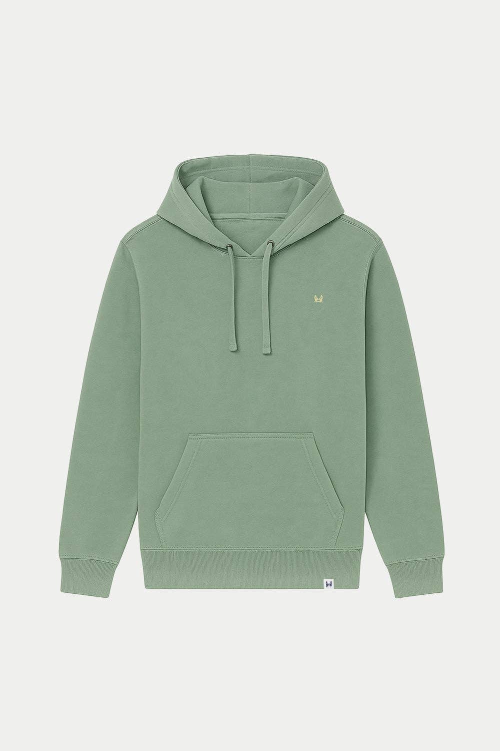 Sweat à Capuche Basique Vert: L