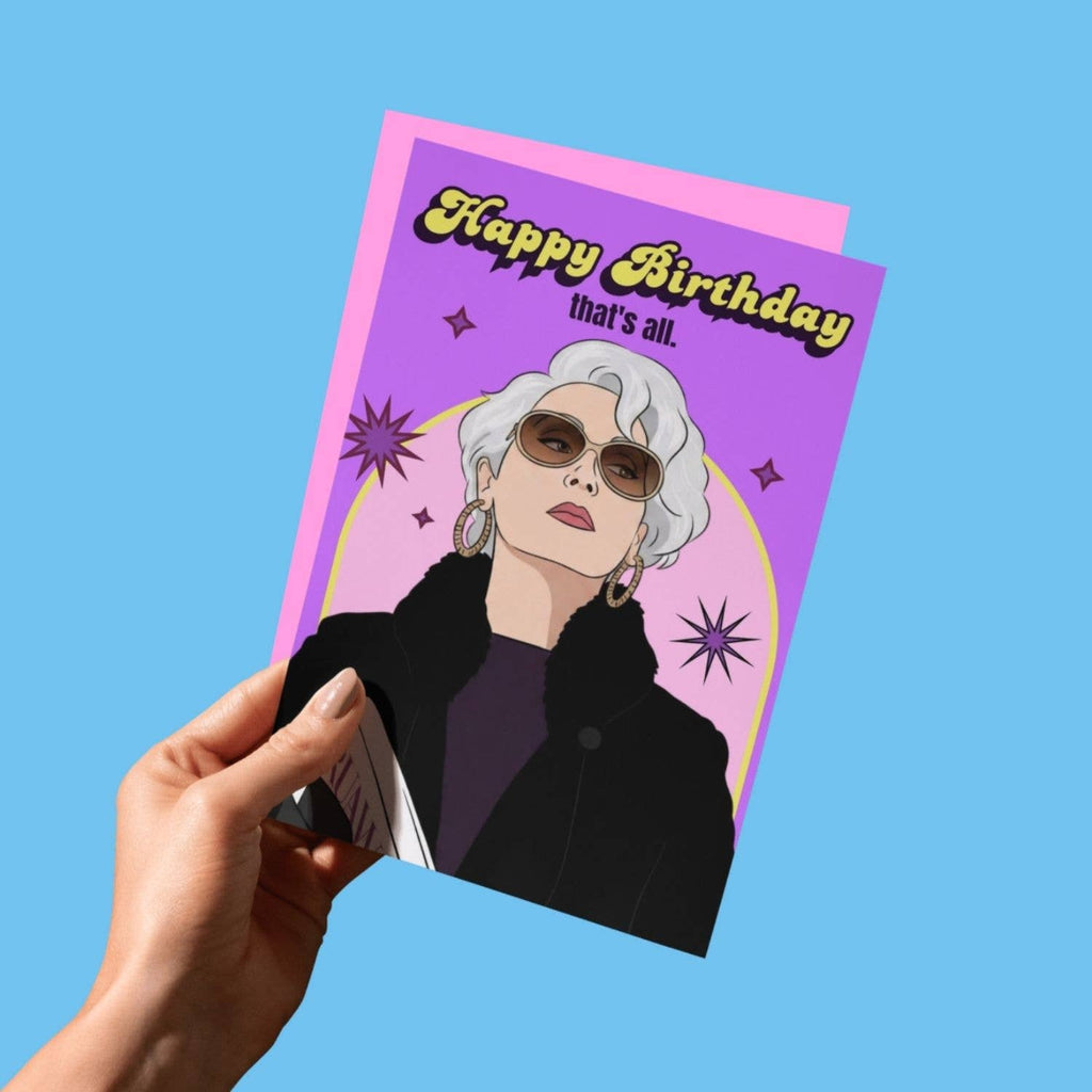 Joyeux anniversaire, c'est tout — Carte d'anniversaire drôle « Icône de la mode »