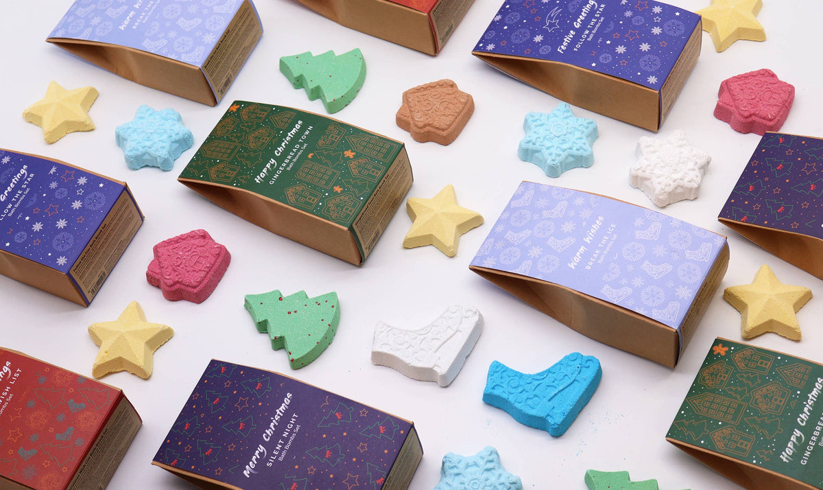 Coffret cadeau de bombes de bain Noël Gingerbread Town