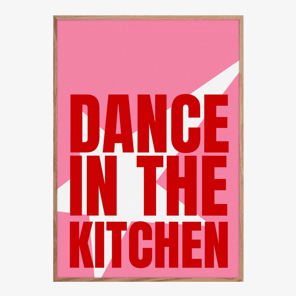 Impression d'art « Danse dans la cuisine » - Affiche pop graphique: Pas de cadre / 30 x 40 cm