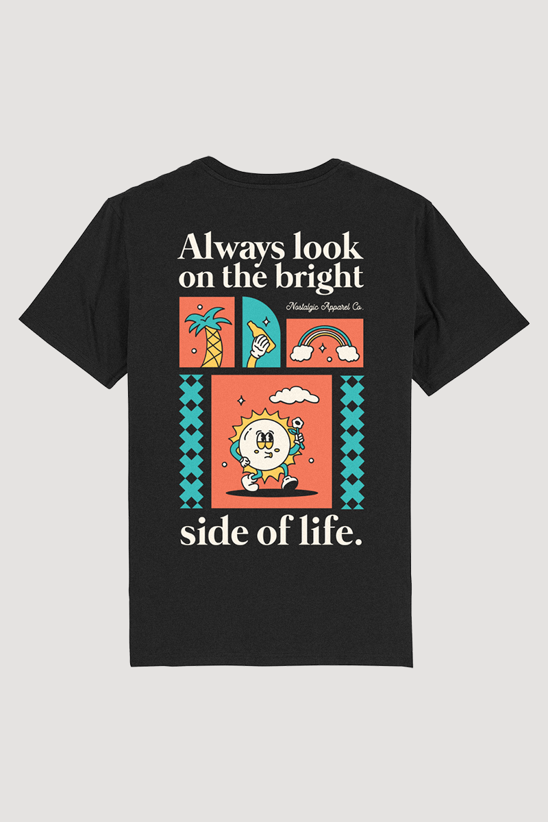 T-shirt unisexe noir « Always look on the bright side of life » | M / Coupe ajustée