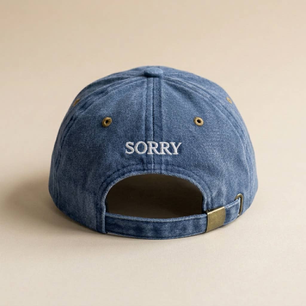 Casquette brodée bordeaux « Je ne travaille pas ici, désolé »: Burgundy