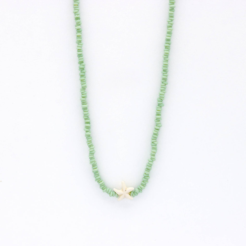 Collier Étoile de Récif avec Perles: Green