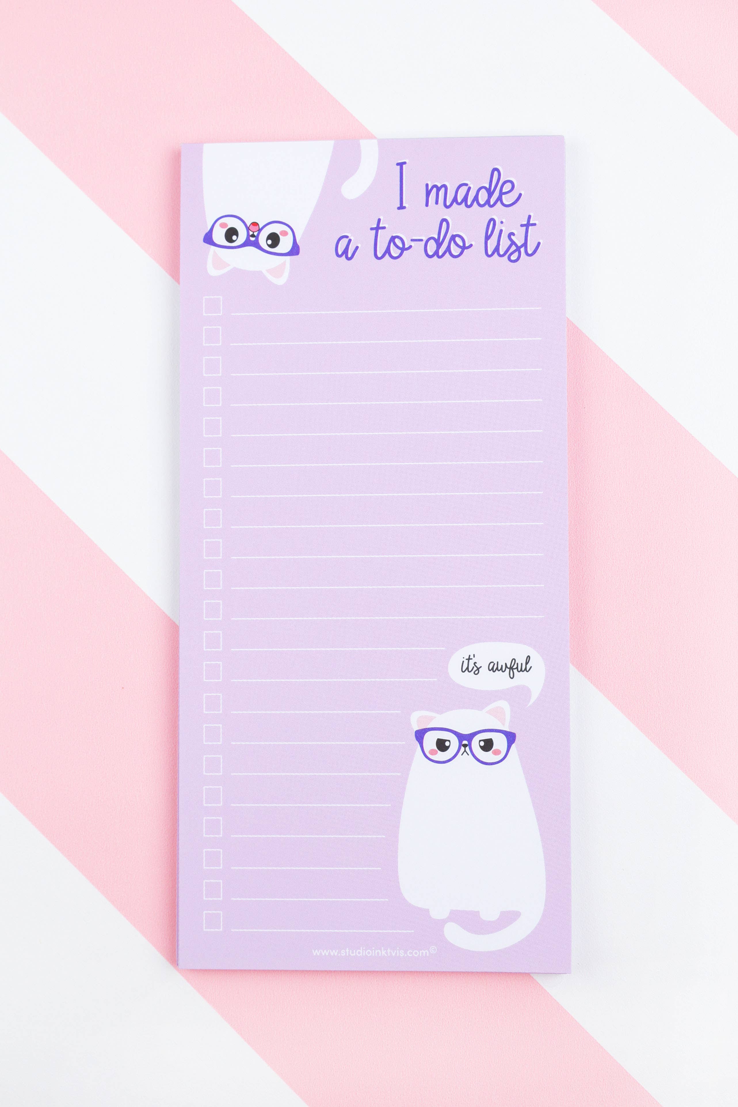 Bloc-notes Grumpy Cat 10 x 21 cm pour listes à faire