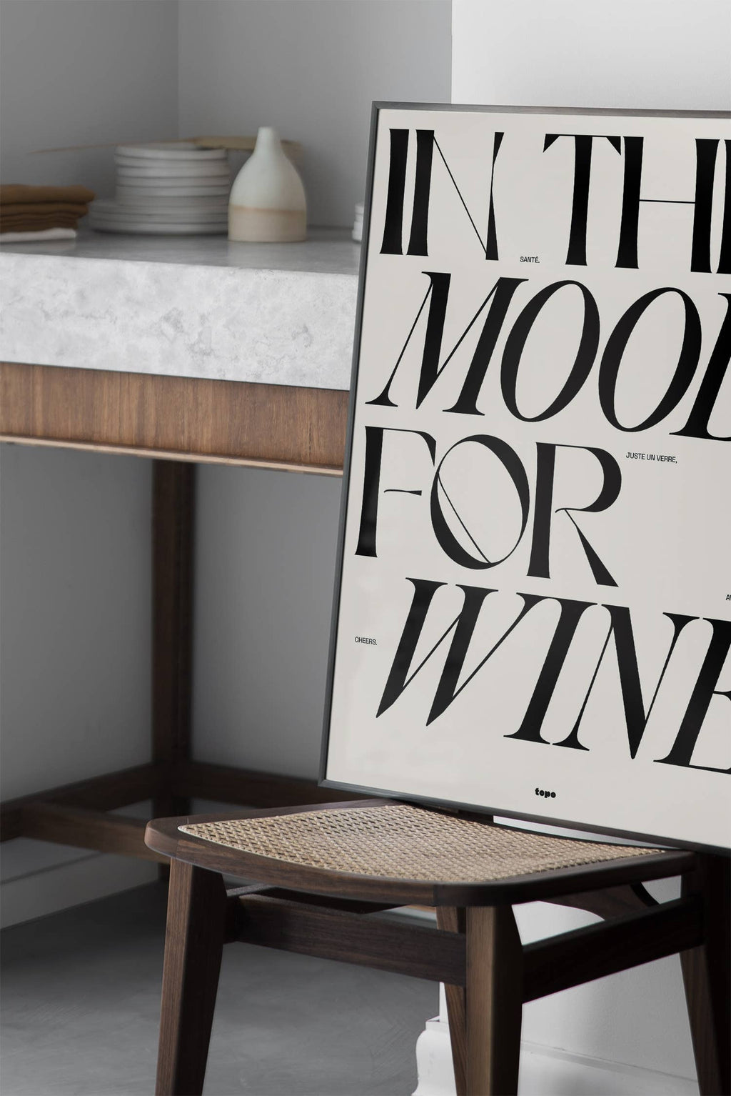 Affiche | In the mood for wine | Poster typographique: L - 30x40cm