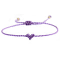 Brassard en forme de cœur Love Ibiza violet