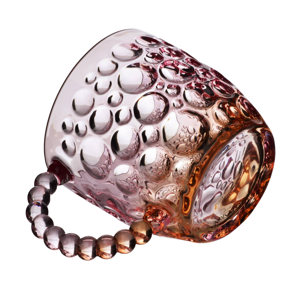 Tasse en verre VINI PEARL rose 9 x 13 x 8,5 cm