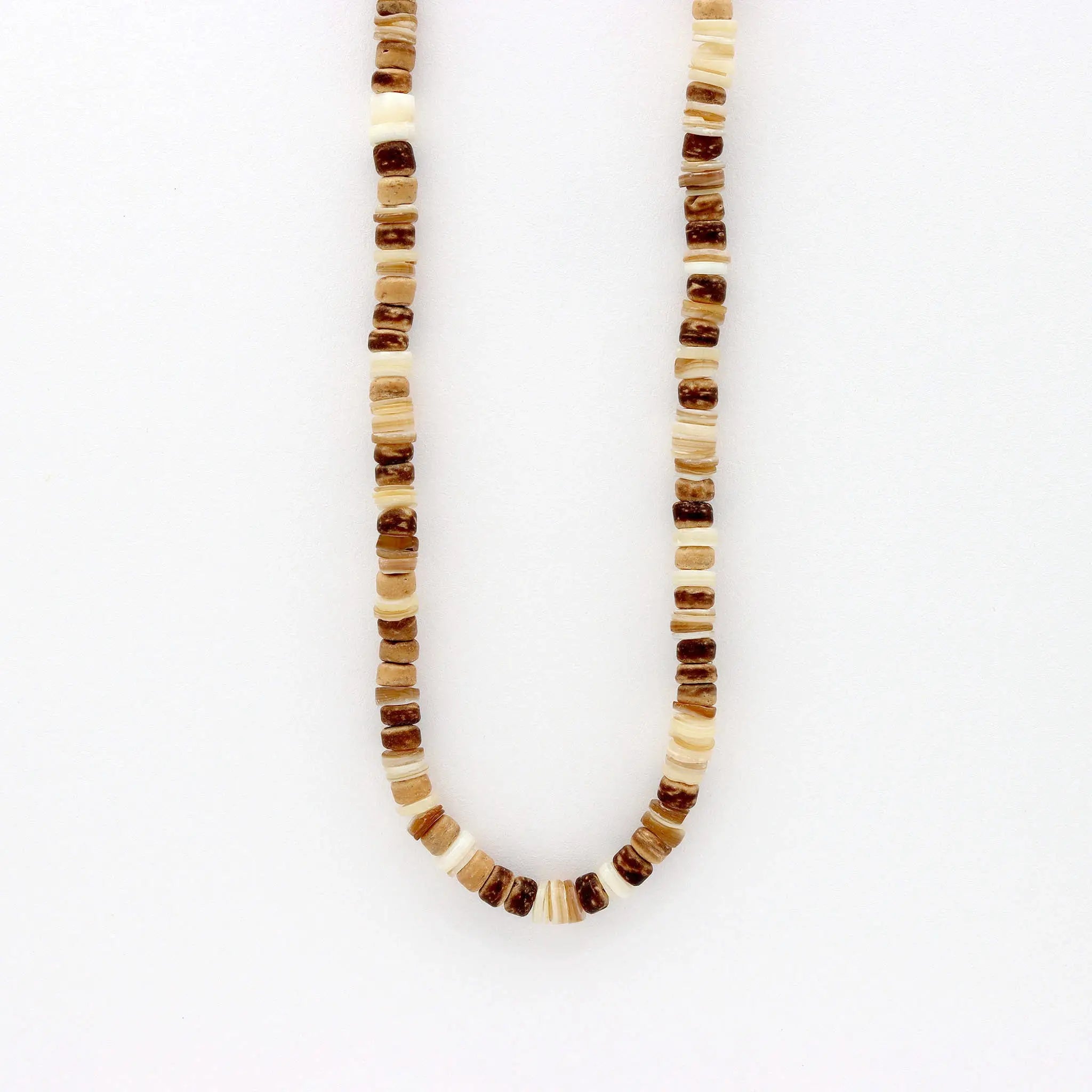 Collier en perles de bois Nusa Lembongan, ras-de-cou de surf pour hommes: Bois et naturel