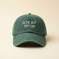 Casquette rose brodée « Mignonne mais psychopathe »: Green