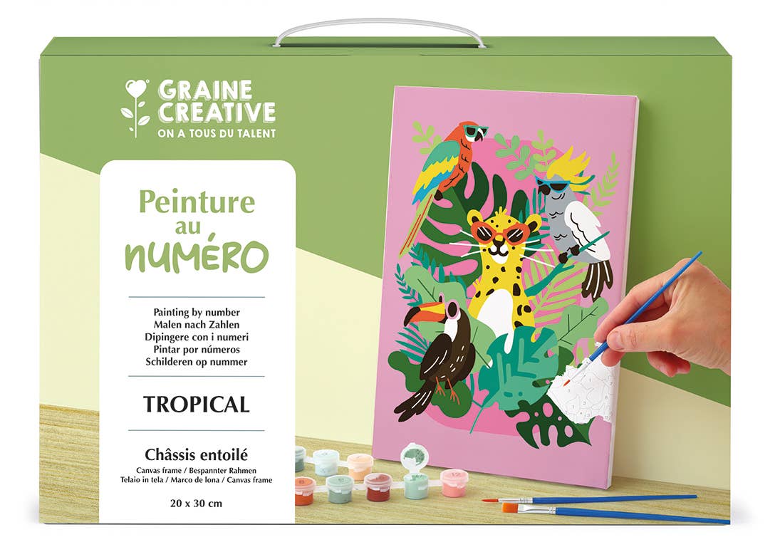 PEINTURE AU NUMERO 20 x 30 - TROPICAL
