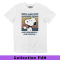 T-shirt Morning People - Tee shirt drôle graphique: Blanc / L