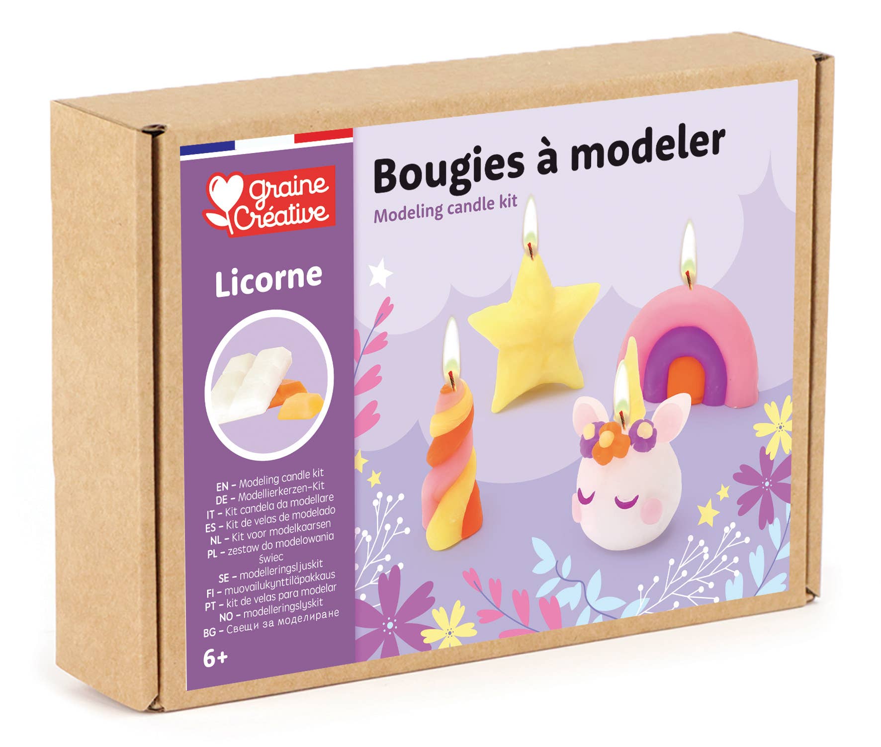 KIT BOUGIE A MODELER LICORNE