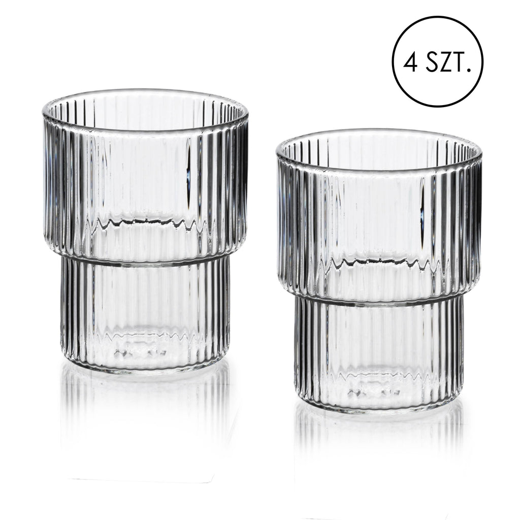 Ensemble de 4 verres ELLA RAYURES