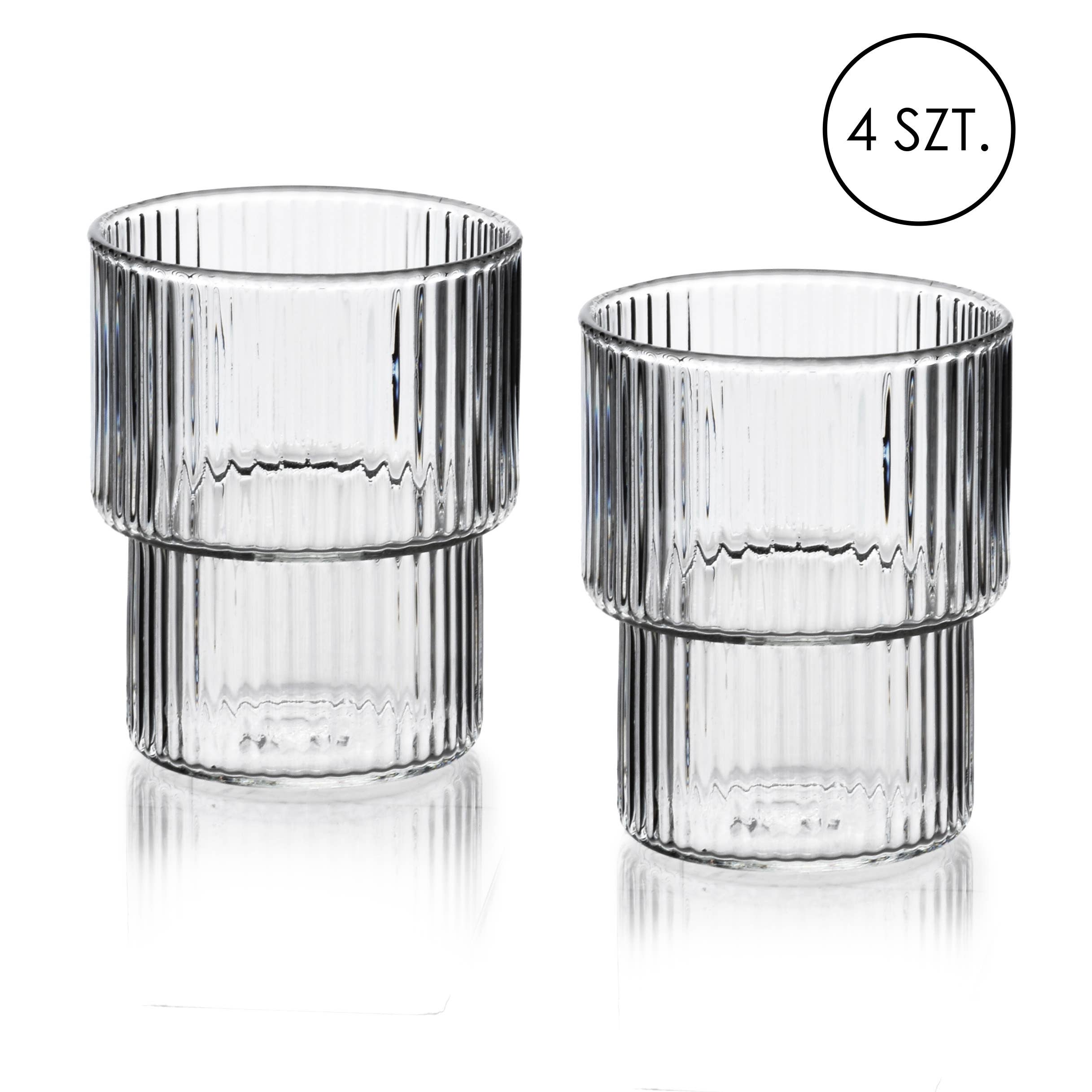 Ensemble de 4 verres ELLA RAYURES