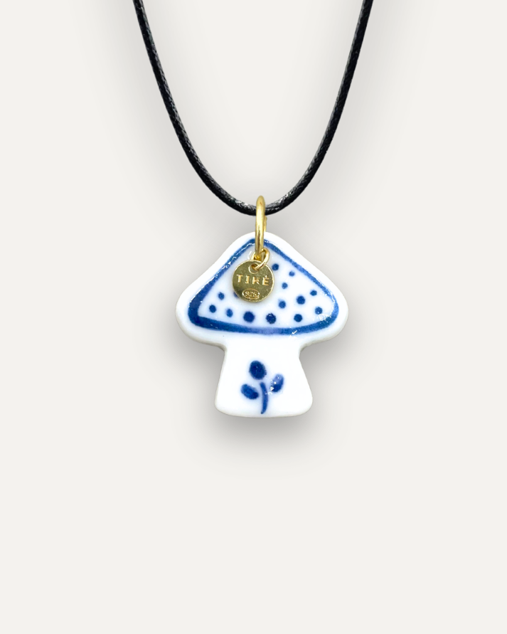 Pendentif en porcelaine Champignon