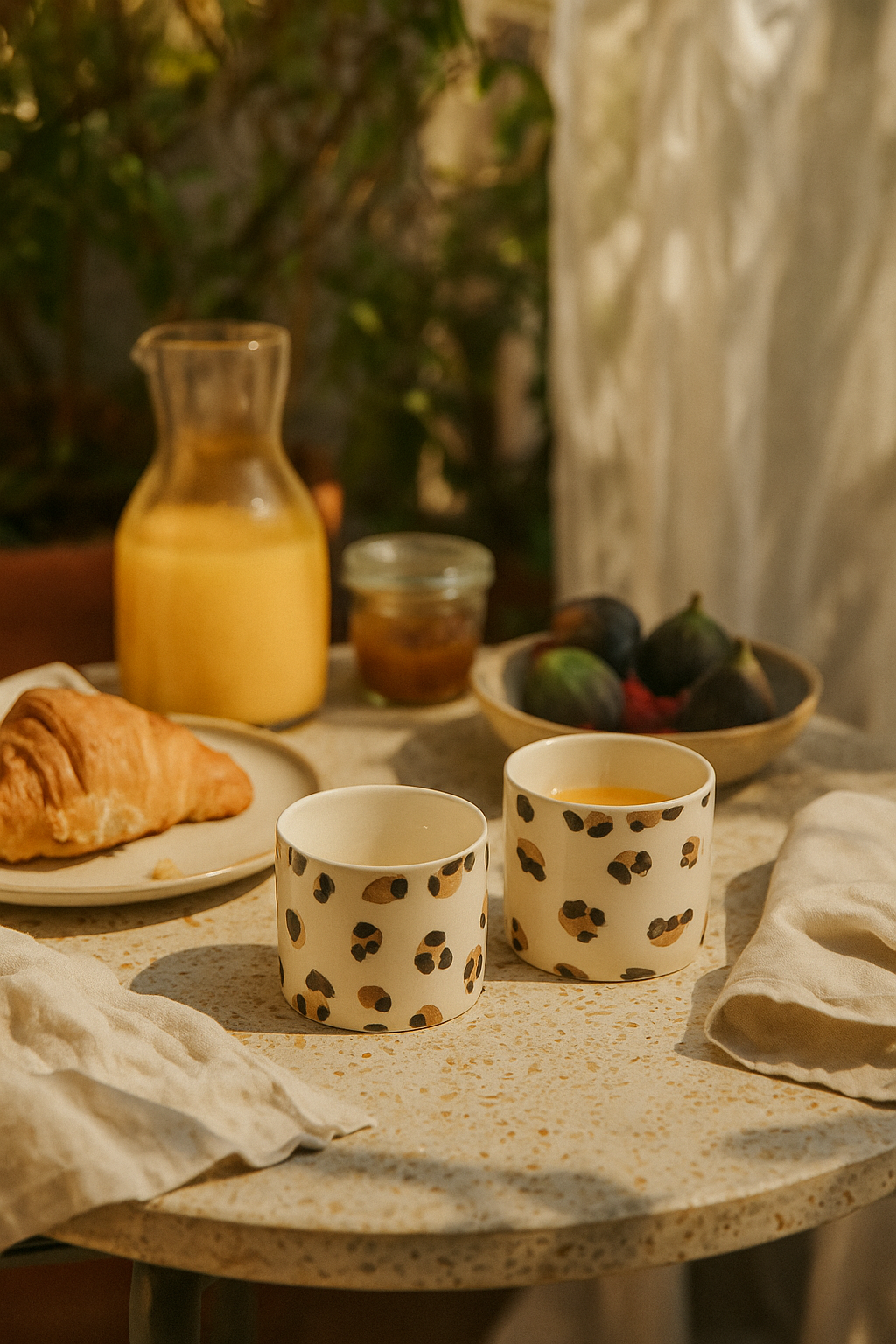 Ensemble de 2 tasses en céramique (GUÉPARD)