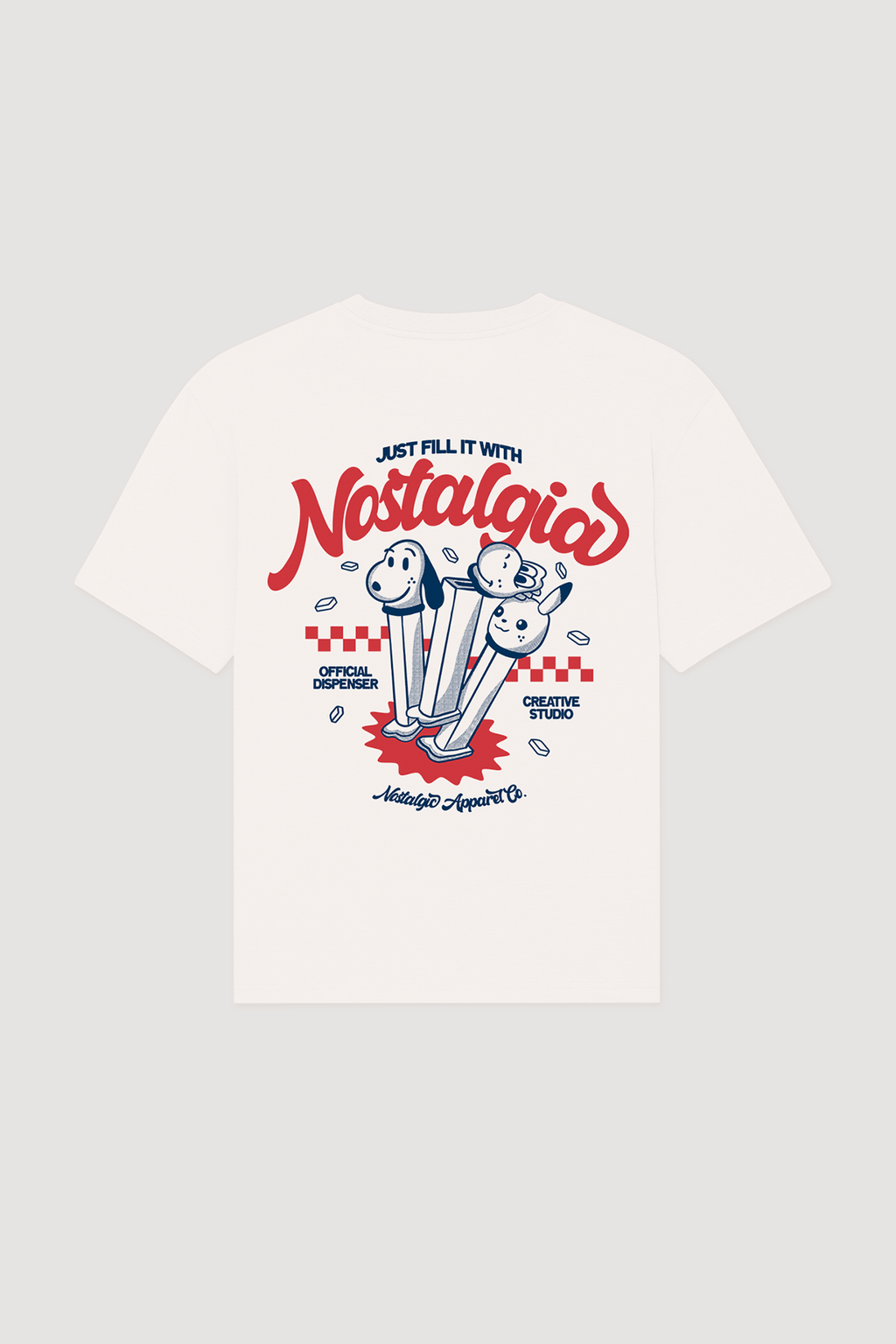 T-shirt unisexe blanc cassé « Fill it with Nostalgia » | S / Oversize