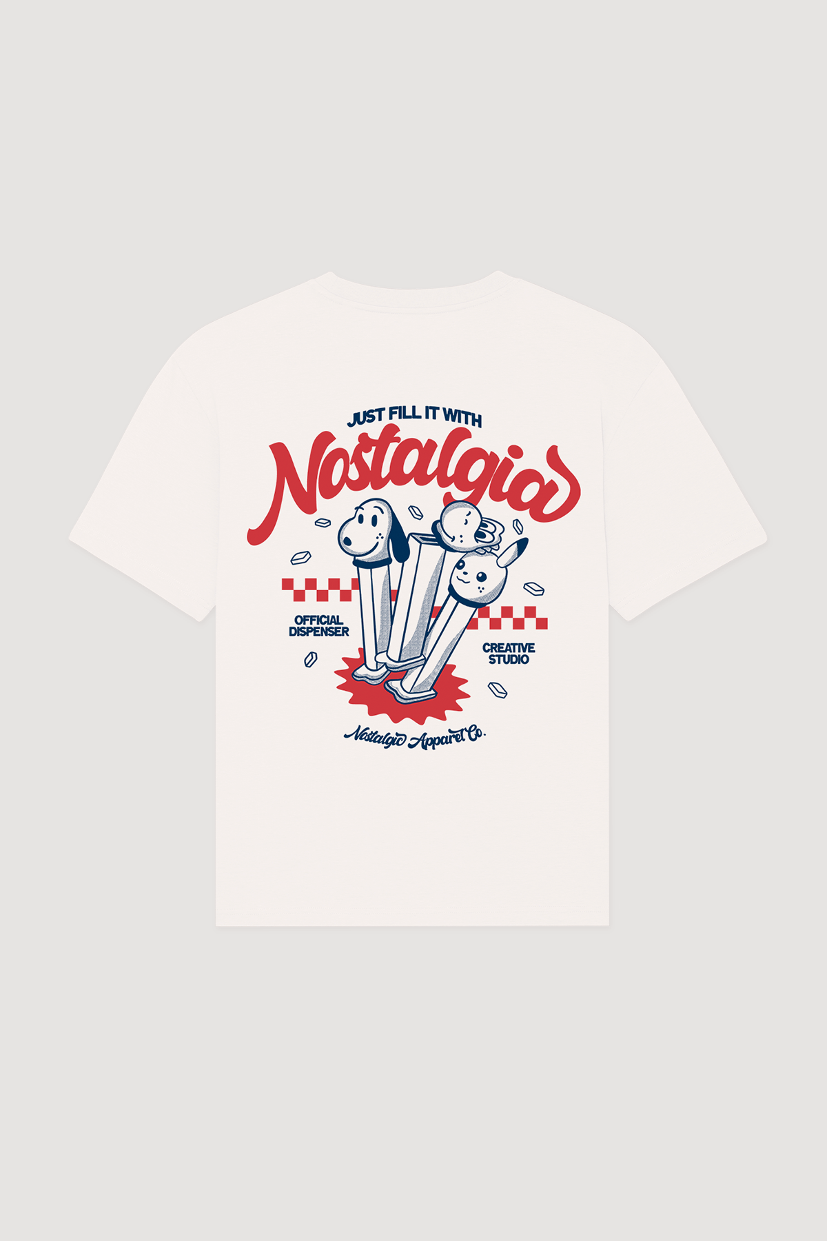 T-shirt unisexe blanc cassé « Fill it with Nostalgia » | S / Oversize