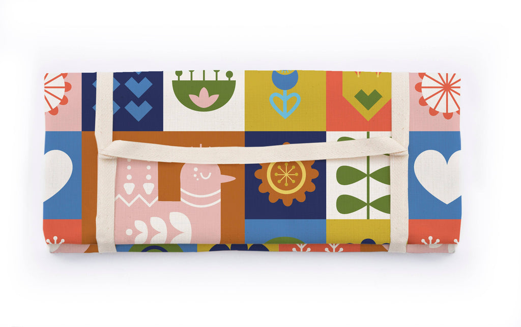 Nappe de pique-nique 170x140 réversible imperméable Carré