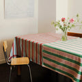 Nappe à double rayures - 160x260 cm