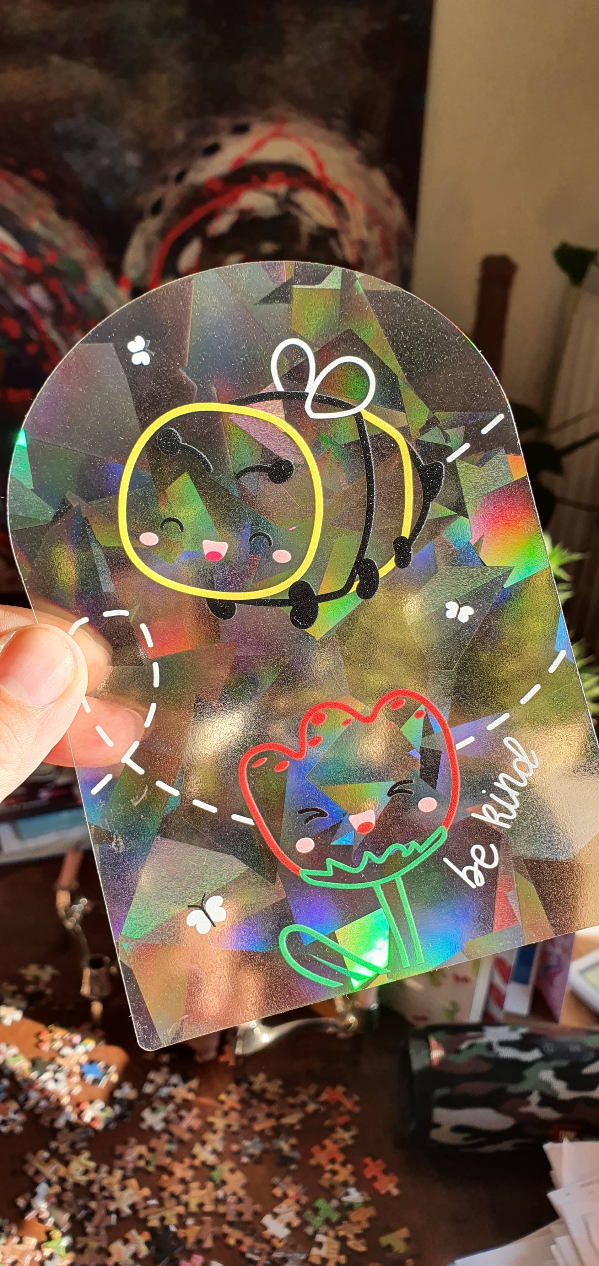 Attrape-soleil Suncatcher arc-en-ciel kawaii