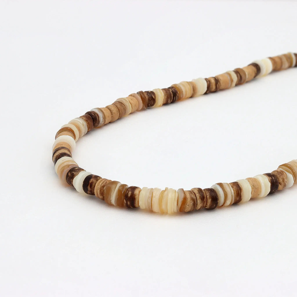 Collier en perles de bois Nusa Lembongan, ras-de-cou de surf pour hommes: Bois et naturel
