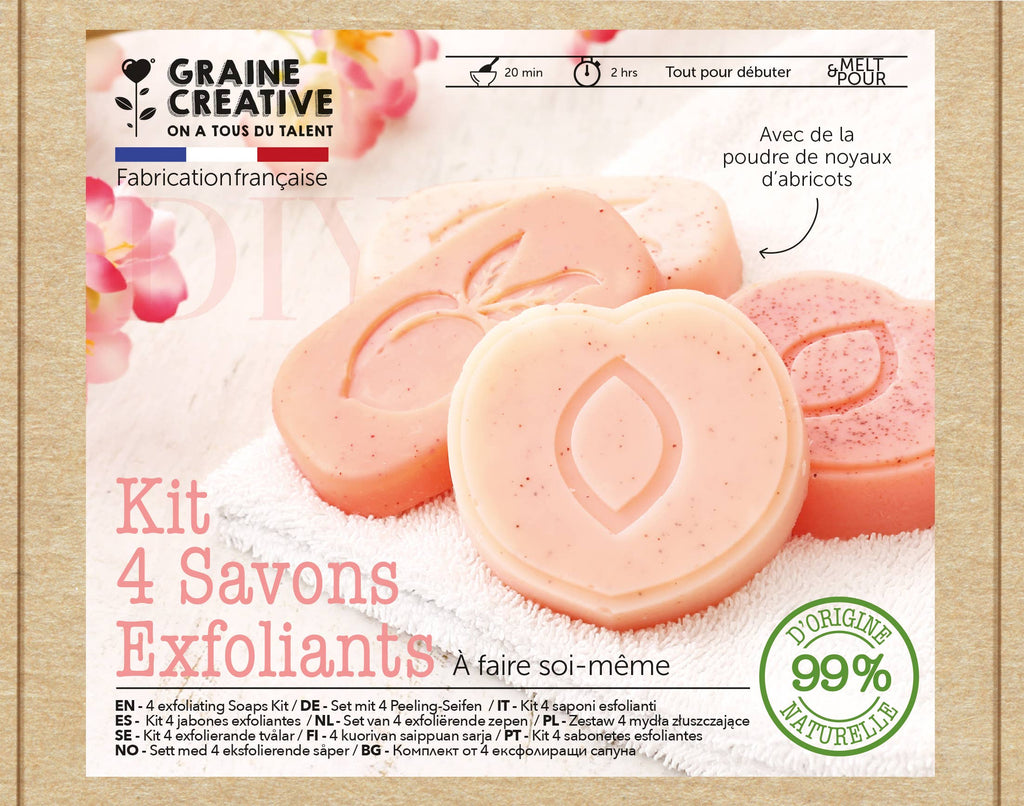 KIT DIY 4 SAVONS EXFOLIANTS ABRICOT