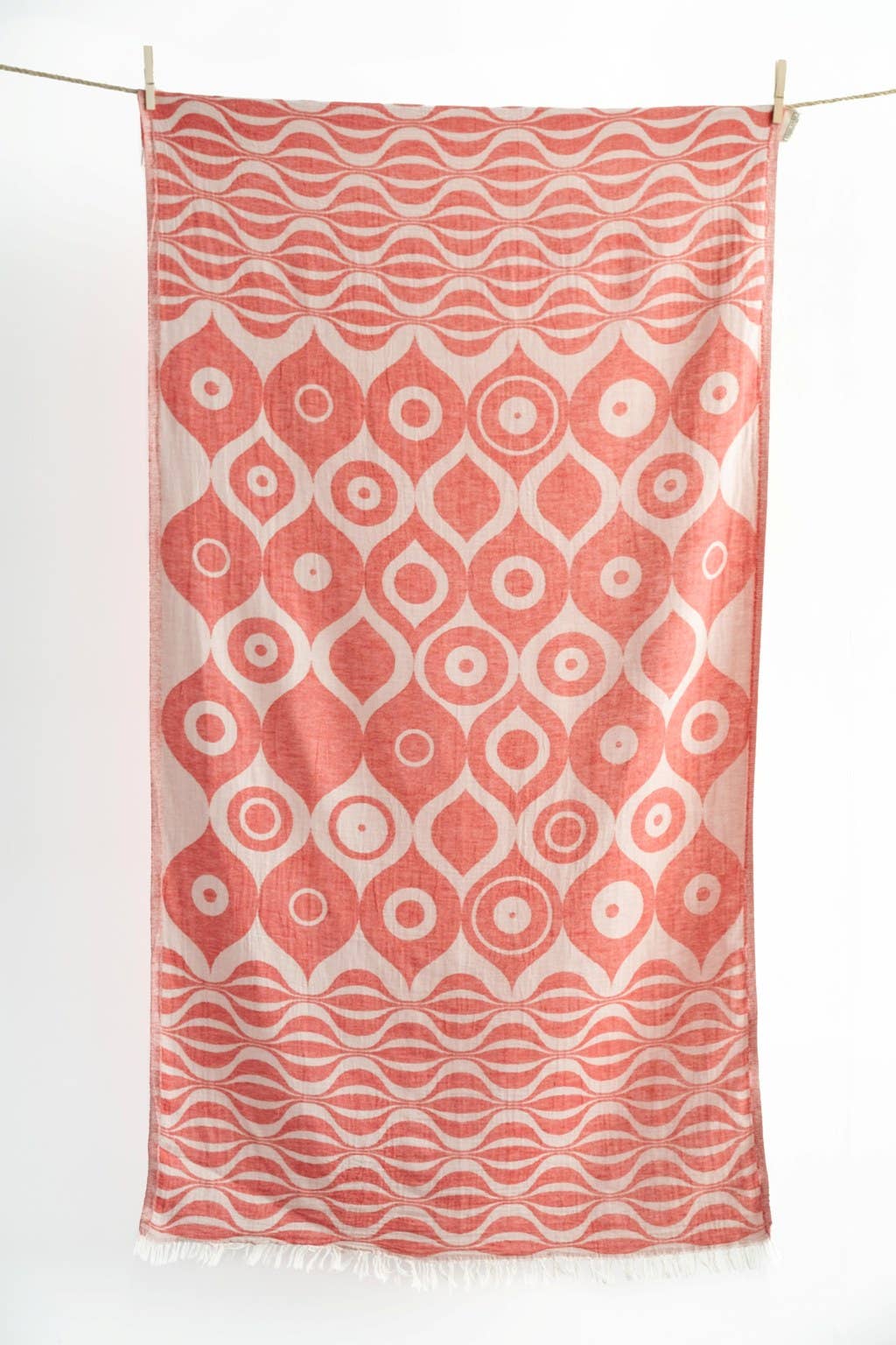SERVIETTE DE PLAGE FRANGOKASTELLO ROUGE