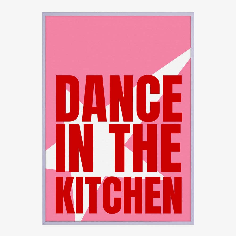 Impression d'art « Danse dans la cuisine » - Affiche pop graphique: Pas de cadre / 30 x 40 cm