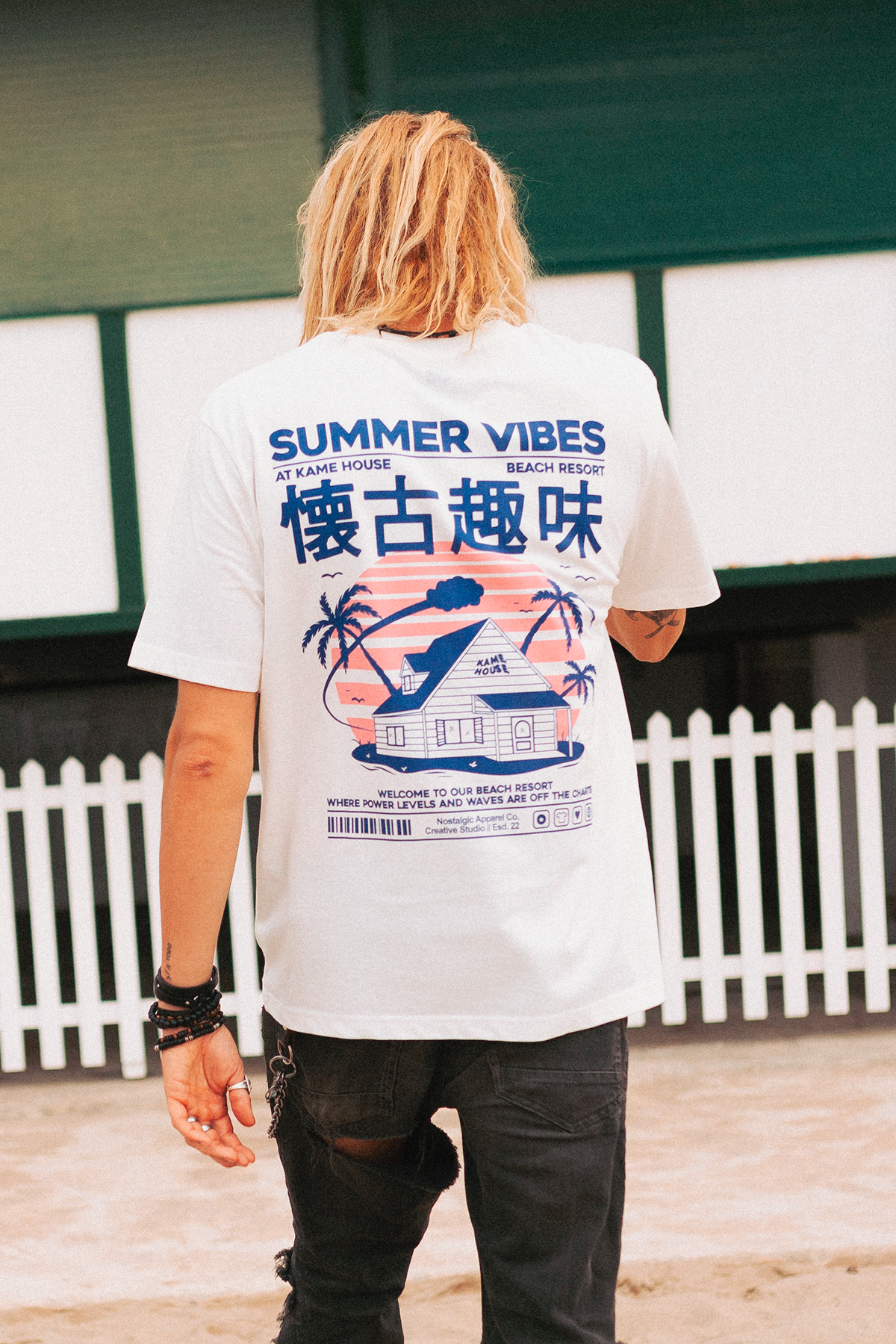 T-shirt unisexe Kame House OffWhite: 2XL / Oversize
