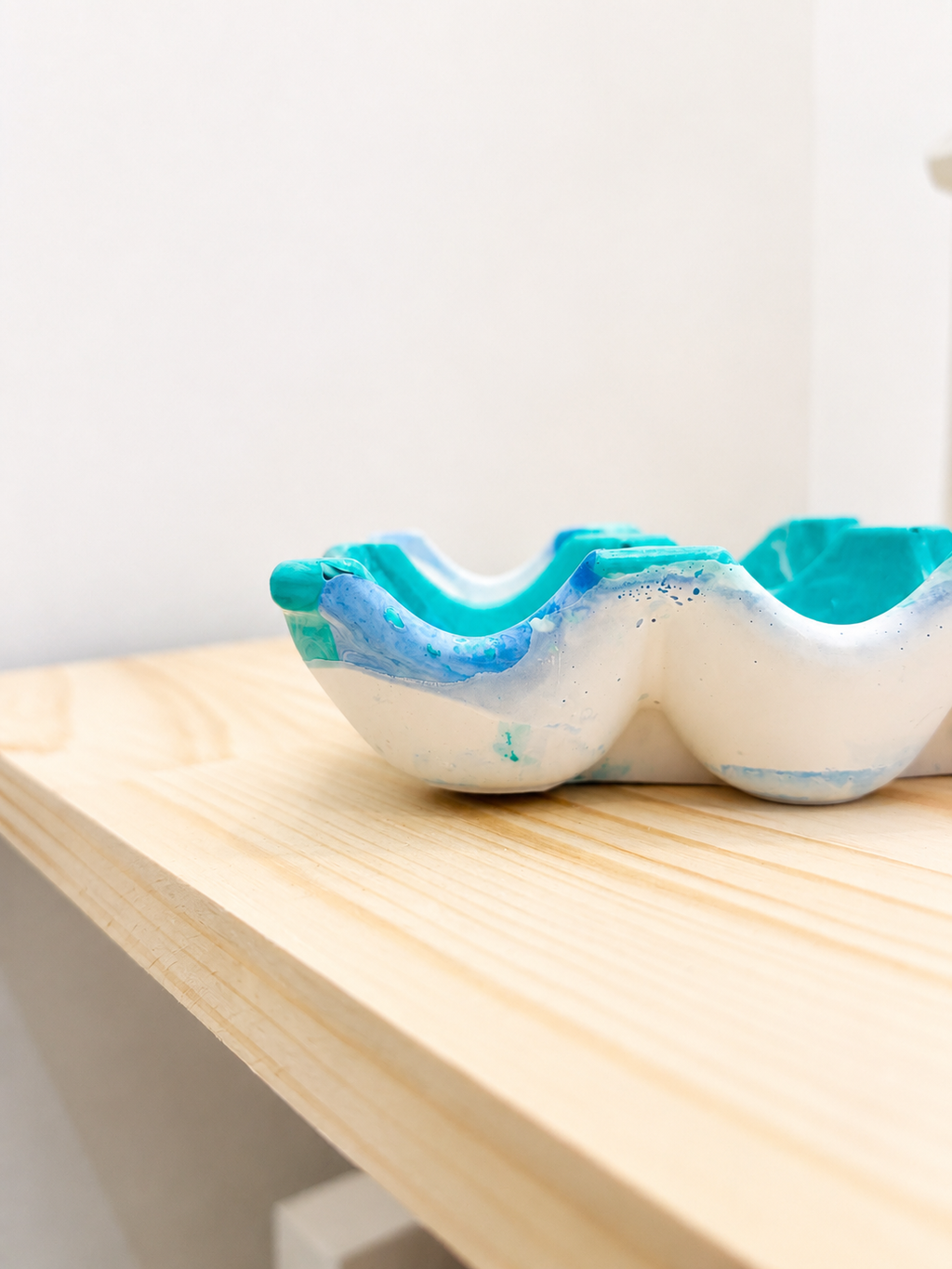 Support pour œufs turquoise