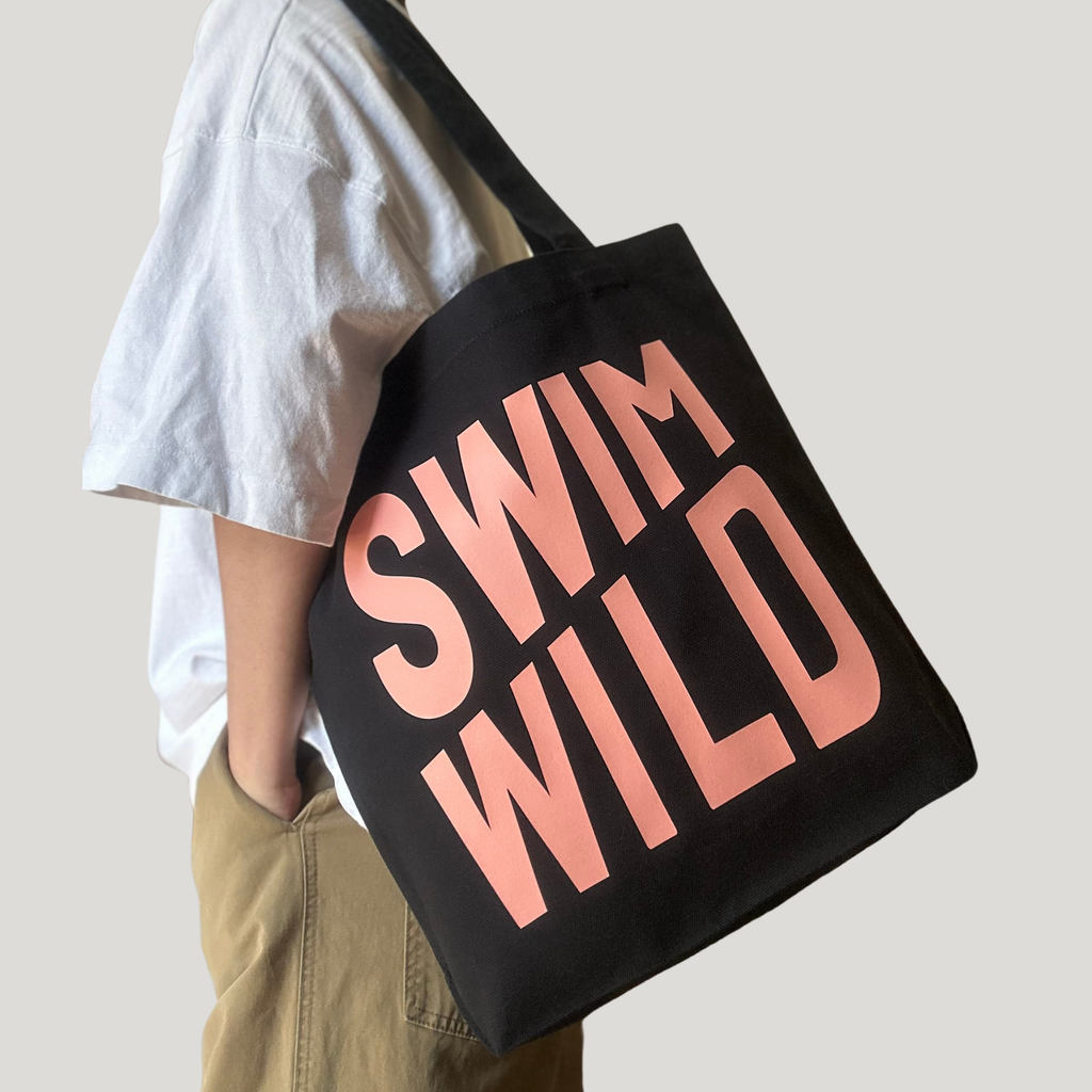 Tote en toile Swim Wild  Marine/Corail