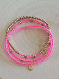 Set de bracelets Miyuki fluo rose