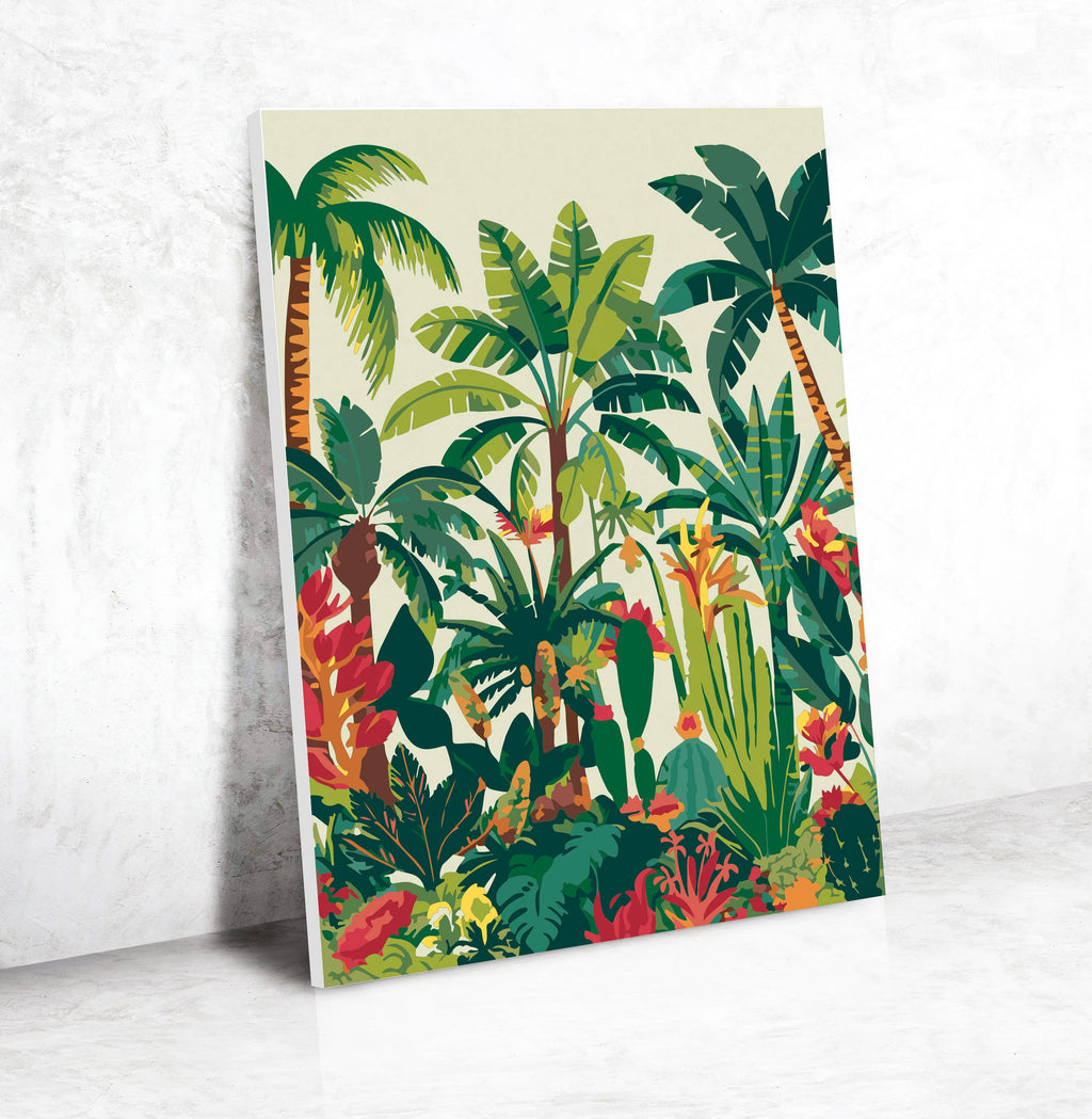 PEINTURE AU NUMERO 30 x 40 - NATURE TROPICALE