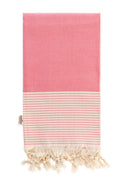 Serviette de plage Ithaki rose 100 % coton