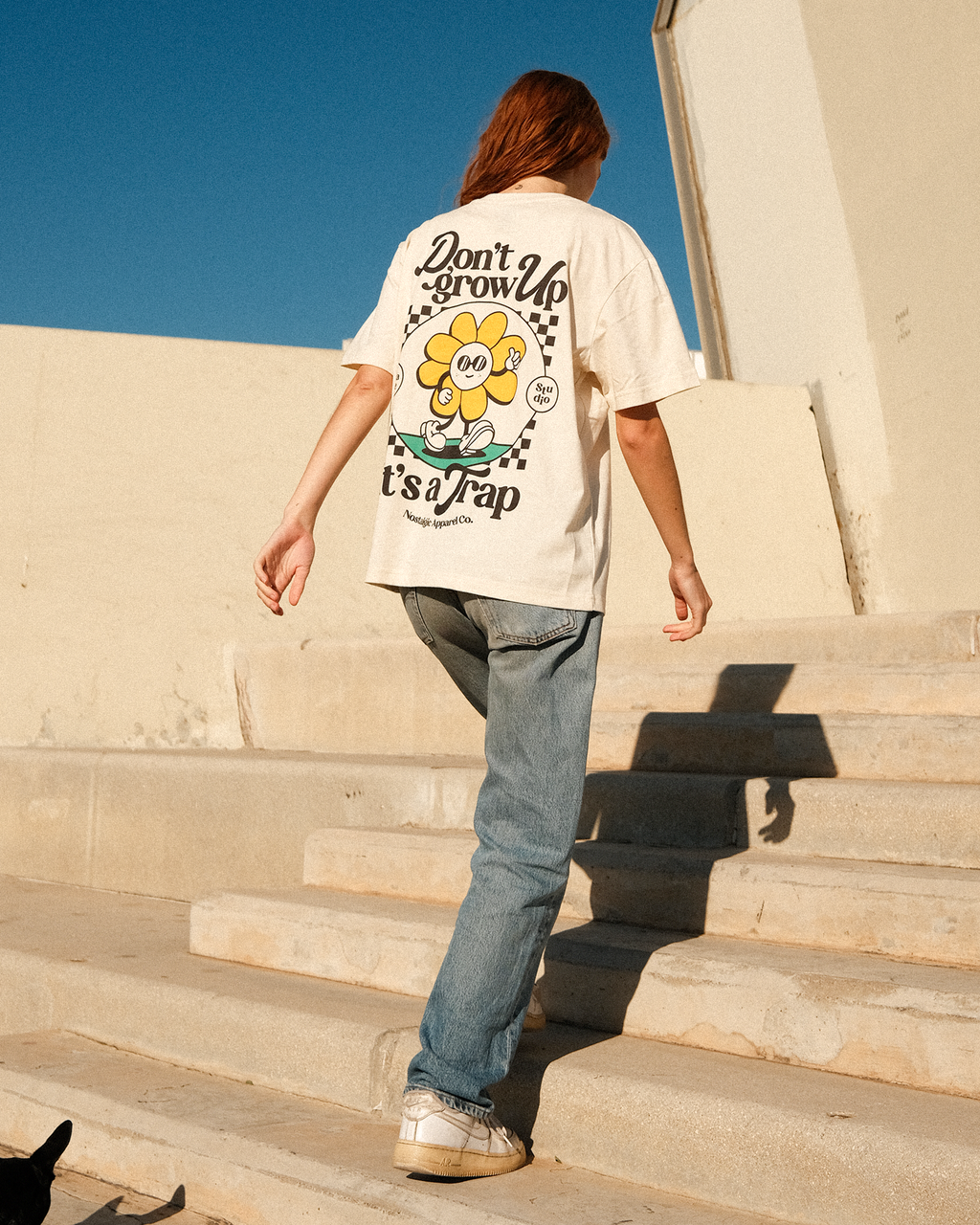 T-shirt naturel oversize « It's a Trap » | M / Oversize