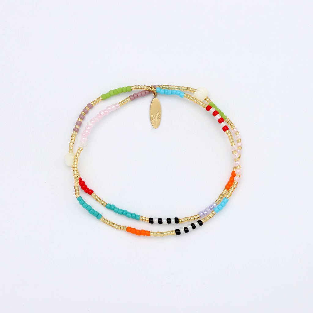 Collection de bracelets en perles colorées « Heure dorée »: Festival