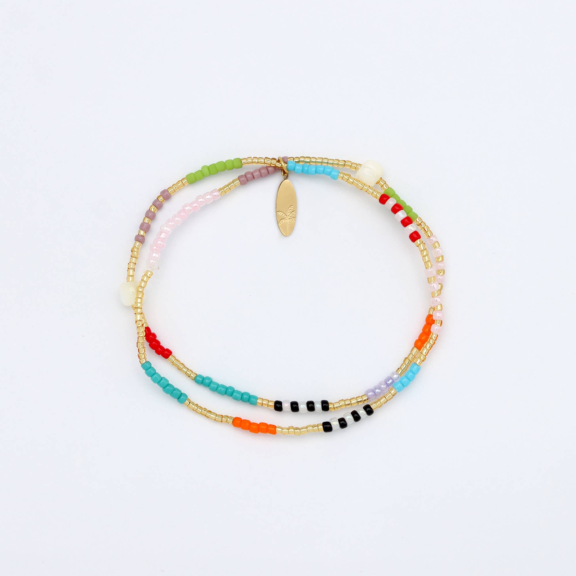 Collection de bracelets en perles colorées « Heure dorée »: Festival