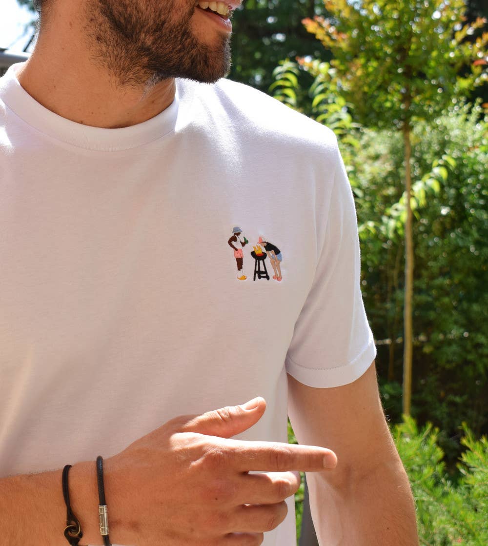 T-shirt Brodé - Barbecue des vacances: L