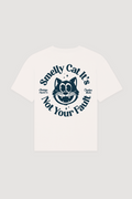 T-shirt unisexe blanc cassé « Smelly Cat » | L / Oversize