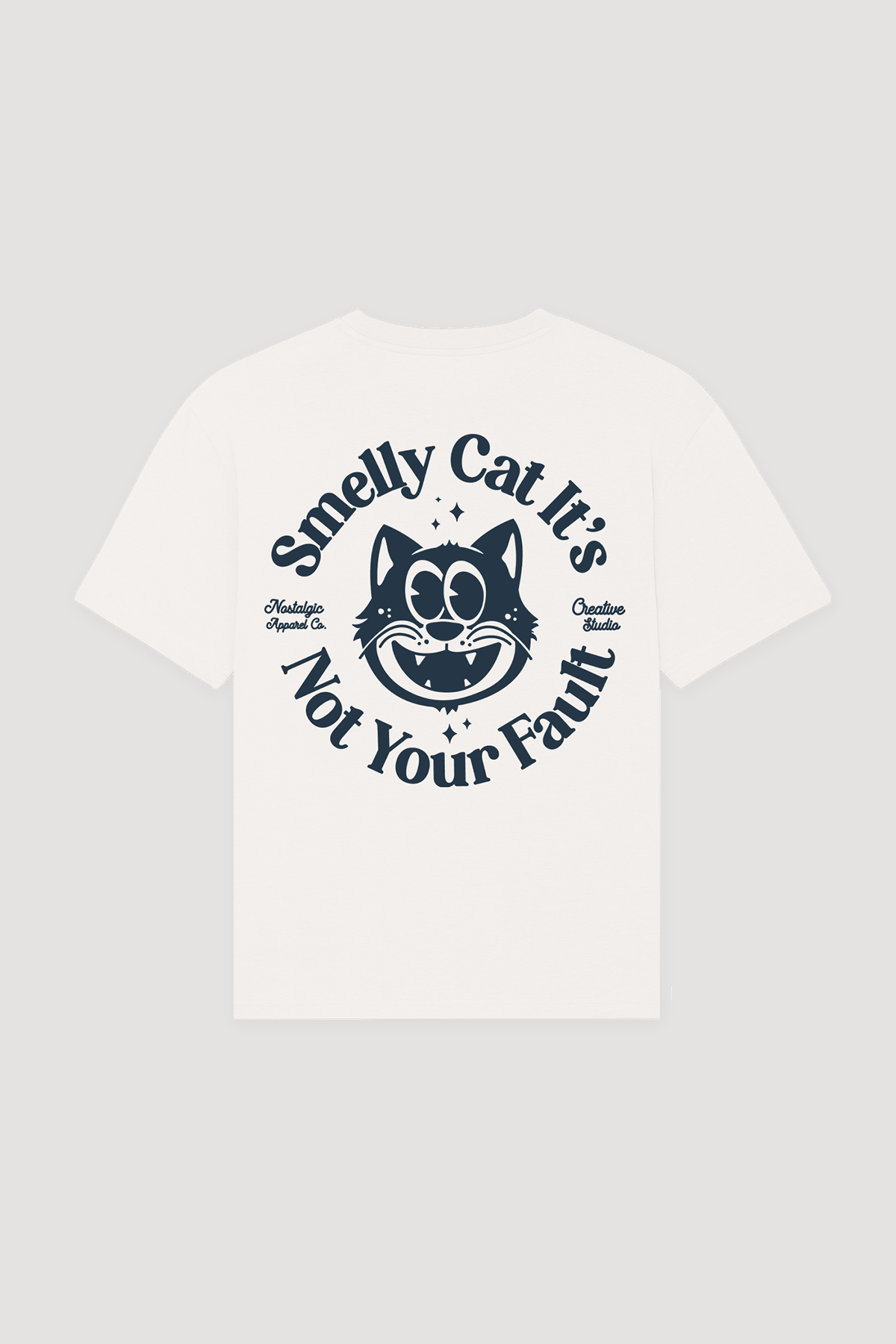 T-shirt unisexe blanc cassé « Smelly Cat » | S / Oversize